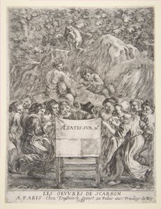 Frontispice pour Les Œuvres de Scarron, 1649 - Stefano della Bella