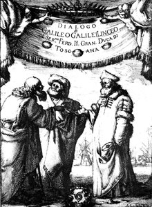 Frontispice du Dialogo dei Massimi Sistemi de Galilée, 1632