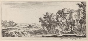 Paysage avec ruines, avant ou en 1647 - Stefano della Bella