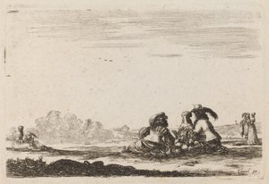 Seigneurs et dames conversant, 1642 - Stefano della Bella