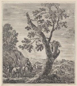 Paysanne à cheval avec un enfant dans ses bras, 1656 - Stefano della Bella