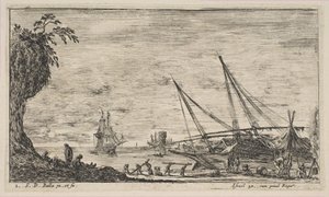 Planche 1 : port avec des navires, de 