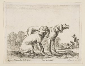 Deux chiens, de Diversi animali - Stefano della Bella