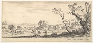 Planche 2 : une paysanne enlevant ses chaussures au centre, une autre paysanne et deux enfants, vers 1641