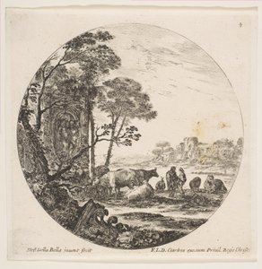 Planche 4 : un chapiteau corinthien au sol à gauche, un monument avec des figures en bas-relief