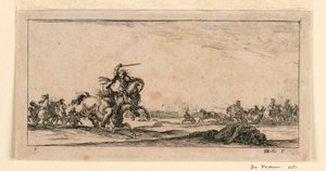 Planche 6, de "Desseins de Queleques Conduites de Troupes, Canons, et Ataques de Villes"