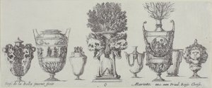 Planche six de la Collection de divers vases