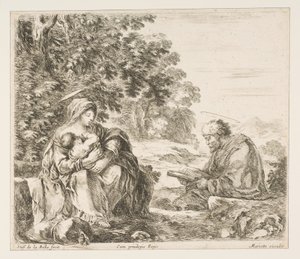Repos pendant la fuite en Égypte - Stefano della Bella