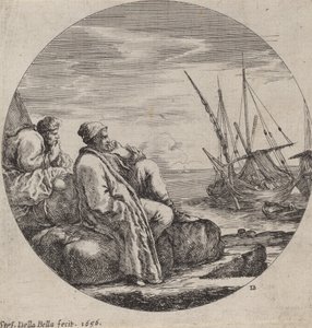 Port avec deux marchands turcs, 1656 - Stefano della Bella