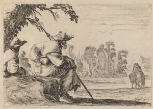 Pèlerins assis - Stefano della Bella