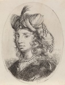 Sultane ornée de perles, tournée vers la gauche, 1649-1650 - Stefano della Bella
