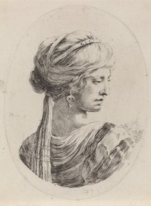 Sultane en turban voilé, vue de dos, 1649-1650 - Stefano della Bella