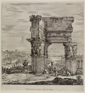 Temple de Concordia et le Forum Romain - Stefano della Bella