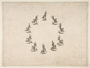 Dix cavaliers formant un cercle, 1652 - Stefano della Bella