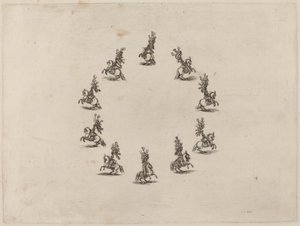 Dix cavaliers en cercle - Stefano della Bella