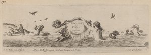 Page de titre pour Ornamenti di fregi e fogliani, probablement 1648 - Stefano della Bella