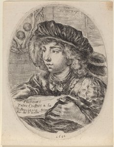 Page de titre pour "Plusieurs Testes Coiffées à la Persienne" - Stefano della Bella