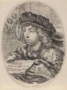 Page de titre pour Plusieurs Testes Coiffées à la Persienne, 1650 - Stefano della Bella