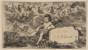 Page de titre : Cupidon, du Jeu de la Mythologie - Stefano della Bella