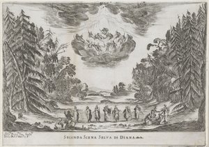 Deuxième scène : la forêt de Diane (Seconda scena selva di Diana) - Stefano della Bella