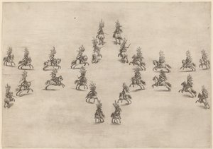 Vingt-quatre cavaliers dans un ovale, 1652 - Stefano della Bella