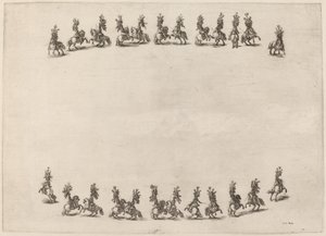 Vingt-quatre cavaliers gambadant, 1652 - Stefano della Bella