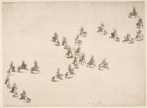 Vingt-quatre cavaliers forment un double S, 1652