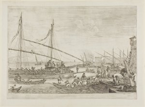 Vue des fortifications, des vues du port de Livourne
