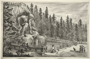 Vues de la Villa de Pratolino: Statue colossale des Apennins