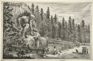 Vues de la Villa de Pratolino : Statue colossale des Apennins