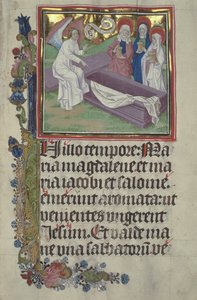 Ms. Czart. 3017 IV, fol.9r Les Saintes Femmes au tombeau du Christ