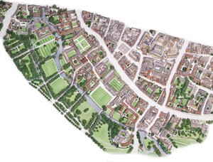 Vue aérienne de Cambridge, vers 1990-2005 - Stephen Conlin