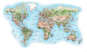 Atlas mondial illustré (dessiné en 1998)