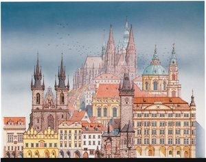 Bâtiments de Prague, c.1900-2023