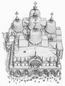 Basilique Saint-Marc, Venise, vue aérienne