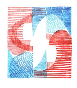 1961 III, 2016 (linocut print on paper) - Stephen Dow