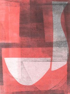 Bol et pichet, 2015 (monoprint sur papier) - Stephen Dow
