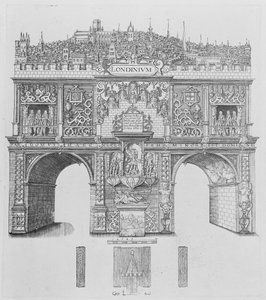 Un arc de triomphe, gravé par William Kip - Stephen Harrison
