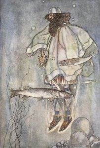 Fergus descend dans le lac, illustration de 