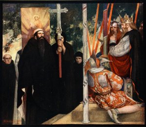 Réception de Saint Augustin par Ethelbert, illustration de 