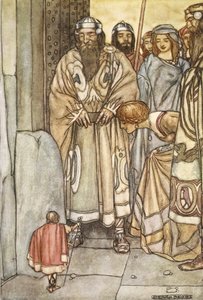 Ils sont tous sortis, seigneurs et dames, pour voir le petit homme, illustration de 