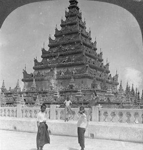 Pagode Arakan, Mandalay, Birmanie, 1908 - Stereo Travel Co