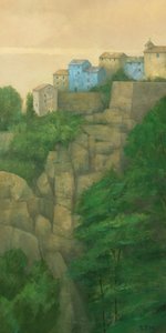 Le village chaleureux à flanc de falaise