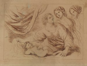 Nourrisson et trois femmes - Stevens