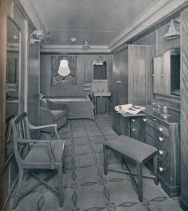 Appartements en première classe à bord du S.S. Empress of Britain, 1931 - Stewart Bale Limited