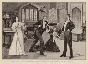 Scène de la pièce, Une femme sans importance, d