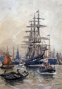 Le port de Hambourg au 19ème siècle