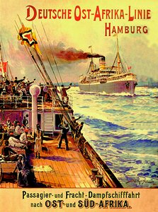 Affiche publicitaire pour la German East Africa Line, Hambourg, 1904