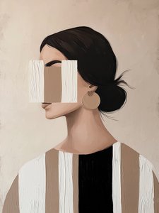 Portrait abstrait chic