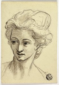 Tête de femme, tournant à gauche